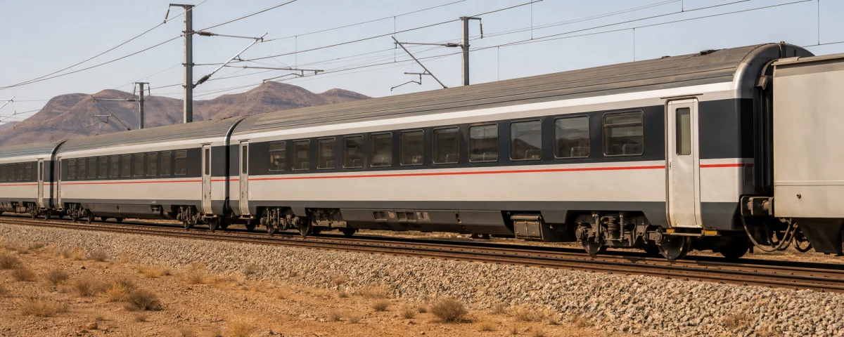 Carrozze passeggeri di tipo Z1 e Gran Confort su una linea ferroviaria elettrificata